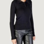 Maglione Jacqueline de Yong Jdykate L/S Polo Pullover Knt Nero - Foto 3