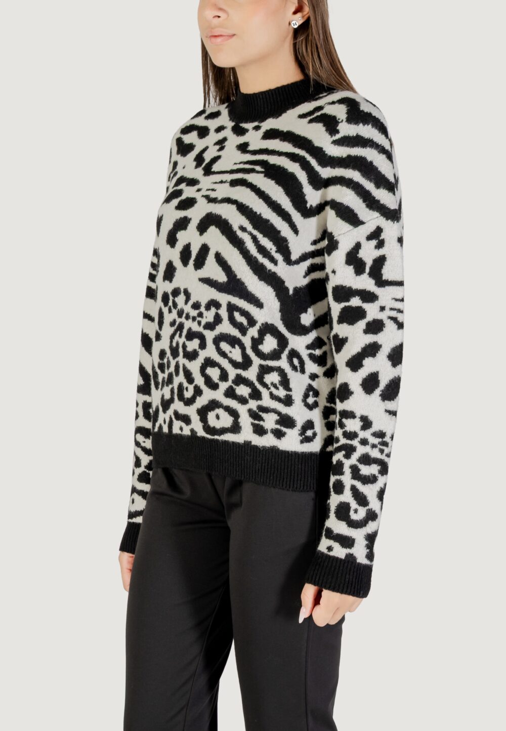 Maglione Morgan De Toi  Bianco - Nero - Foto 4