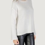 Maglione Only ONLPETRA LS LOOSE O-NECK CC KNT Bianco - Foto 2