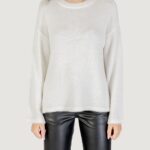 Maglione Only ONLPETRA LS LOOSE O-NECK CC KNT Bianco - Foto 5