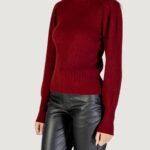 Maglione Only ONLKATIA LIFE L/S HIGHNE PULL KNT NOOS Bordeaux - Foto 2