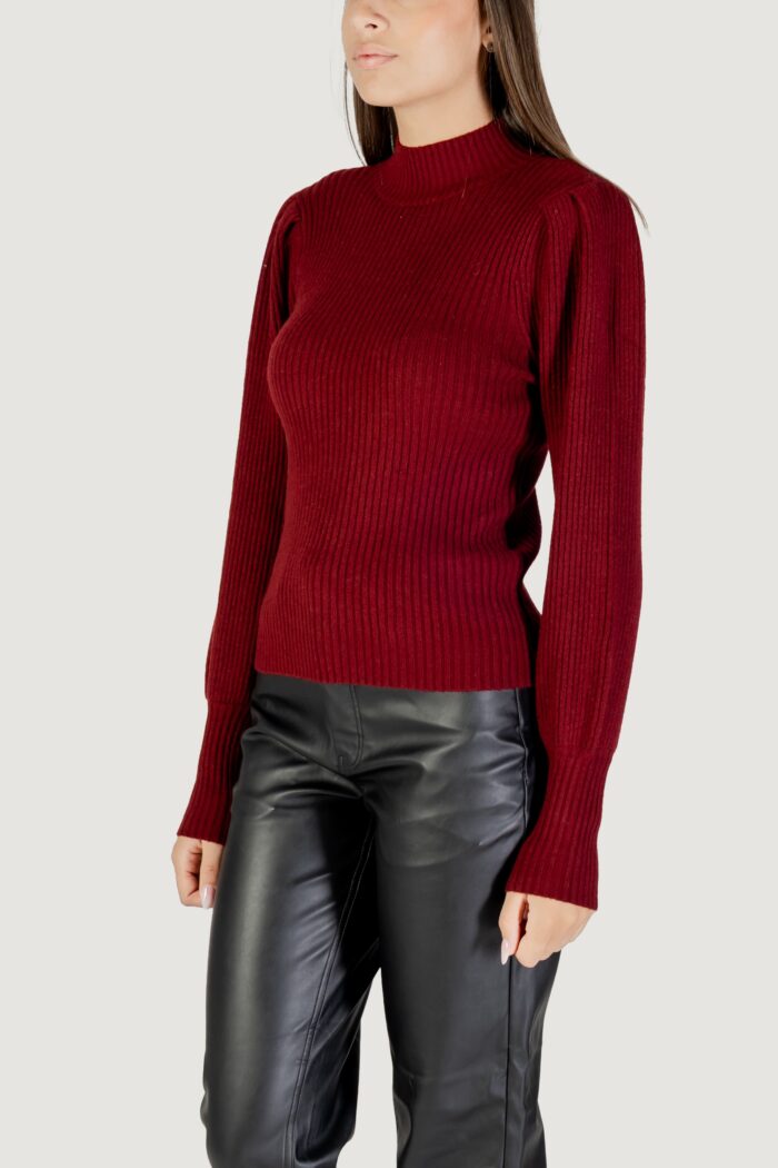 Maglione Only ONLKATIA LIFE L/S HIGHNE PULL KNT NOOS Bordeaux