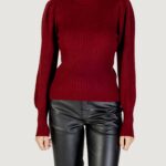 Maglione Only ONLKATIA LIFE L/S HIGHNE PULL KNT NOOS Bordeaux - Foto 5