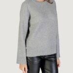 Maglione Only ONLRENE LIFE LS BUTTON O-NECK CC KNT Grigio Chiaro - Foto 4