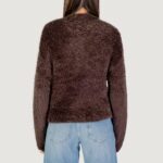 Maglione Only ONLLULU LS RIB HIGHNECK CC KNT Marrone - Foto 4