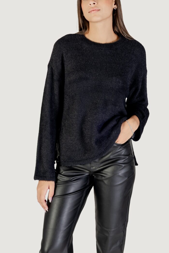 Maglione Only ONLPETRA LS LOOSE O-NECK CC KNT Nero