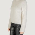 Maglione Only ONLLULU LS RIB HIGHNECK CC KNT Panna - Foto 2