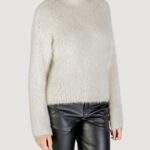 Maglione Only ONLLULU LS RIB HIGHNECK CC KNT Panna - Foto 3