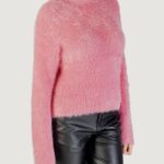 Maglione Only ONLLULU LS RIB HIGHNECK CC KNT Rosa - Foto 3