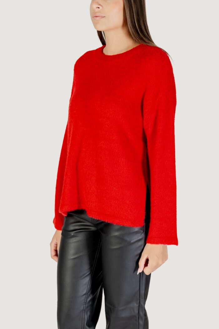 Maglione Only ONLPETRA LS LOOSE O-NECK CC KNT Rosso
