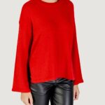 Maglione Only ONLPETRA LS LOOSE O-NECK CC KNT Rosso - Foto 3