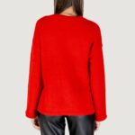 Maglione Only ONLPETRA LS LOOSE O-NECK CC KNT Rosso - Foto 4