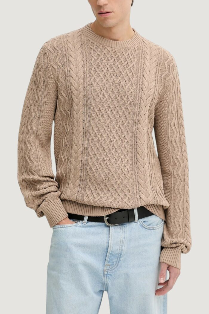 Maglione Tommy Hilfiger TJM SLM BADGE CABLE Beige scuro – DM0DM22101