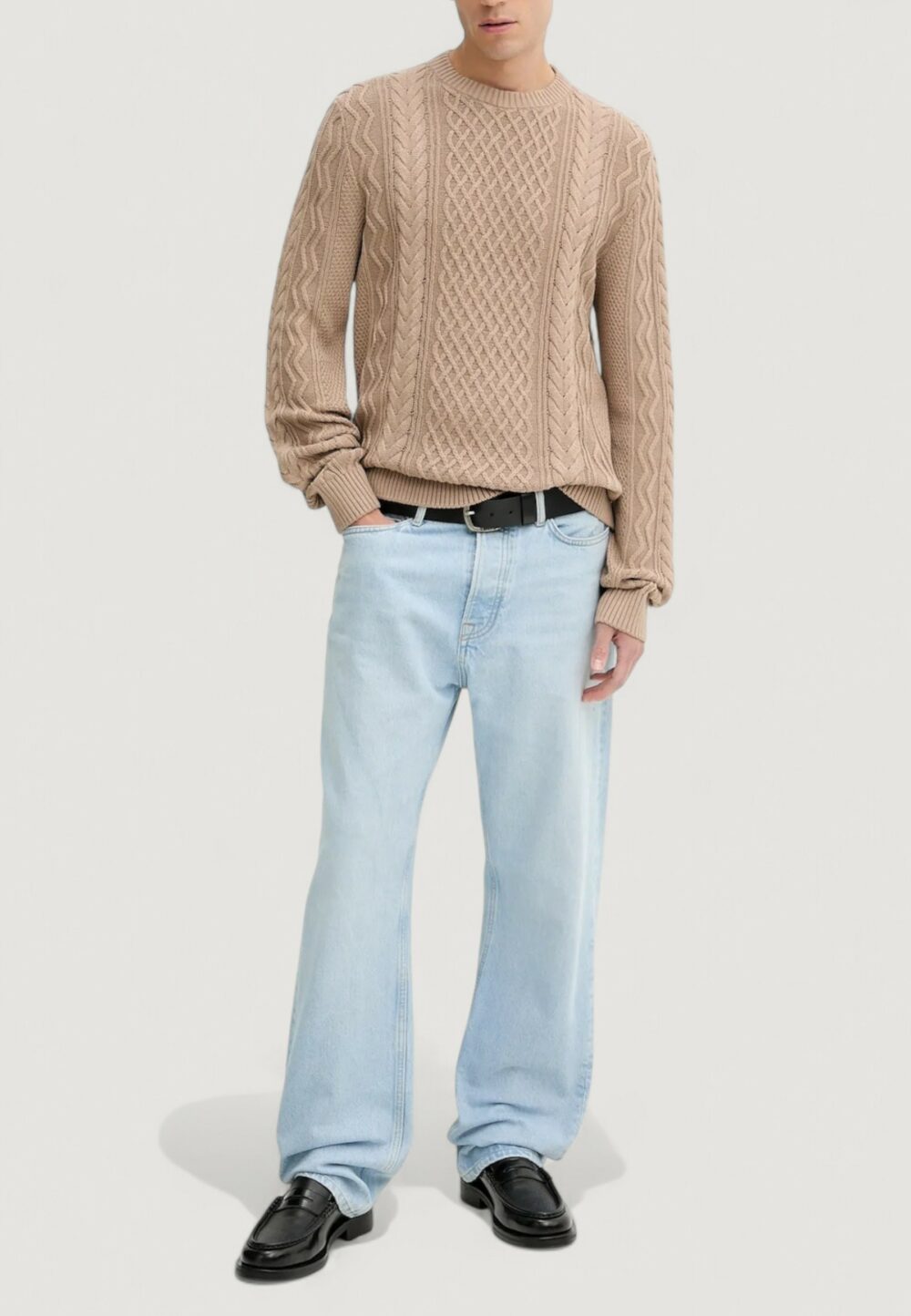 Maglione Tommy Hilfiger Jeans TJM SLM BADGE CABLE Beige scuro - Foto 2