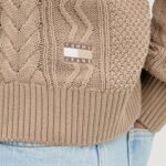 Maglione Tommy Hilfiger Jeans TJM SLM BADGE CABLE Beige scuro - Foto 4