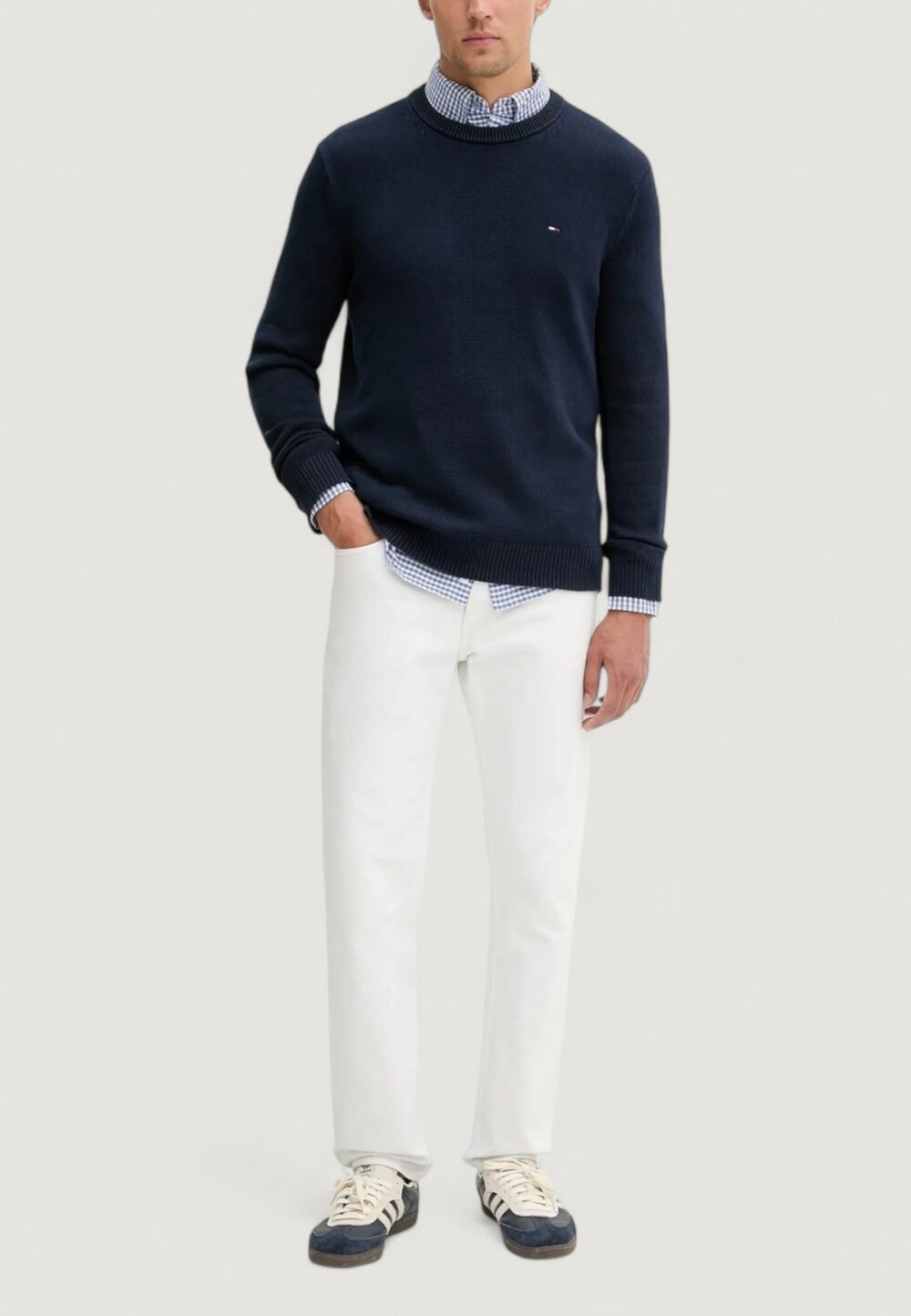 Maglione Tommy Hilfiger Jeans TJM SLIM ESS SWEATER Blue scuro - Foto 2