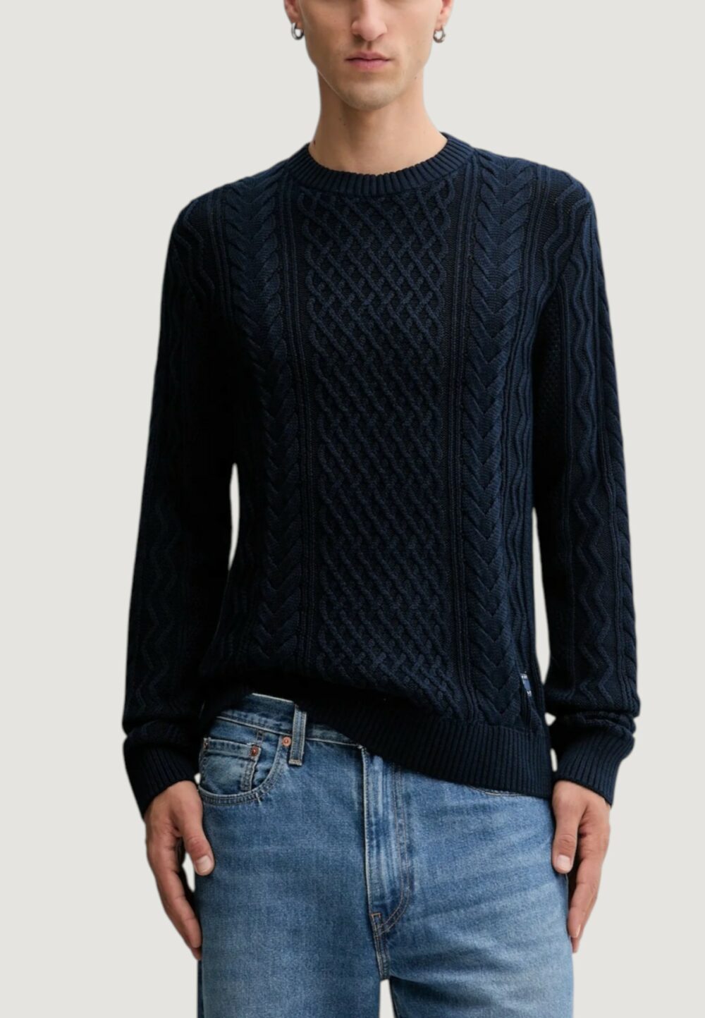 Maglione Tommy Hilfiger Jeans TJM SLM BADGE CABLE Blue scuro - Foto 1