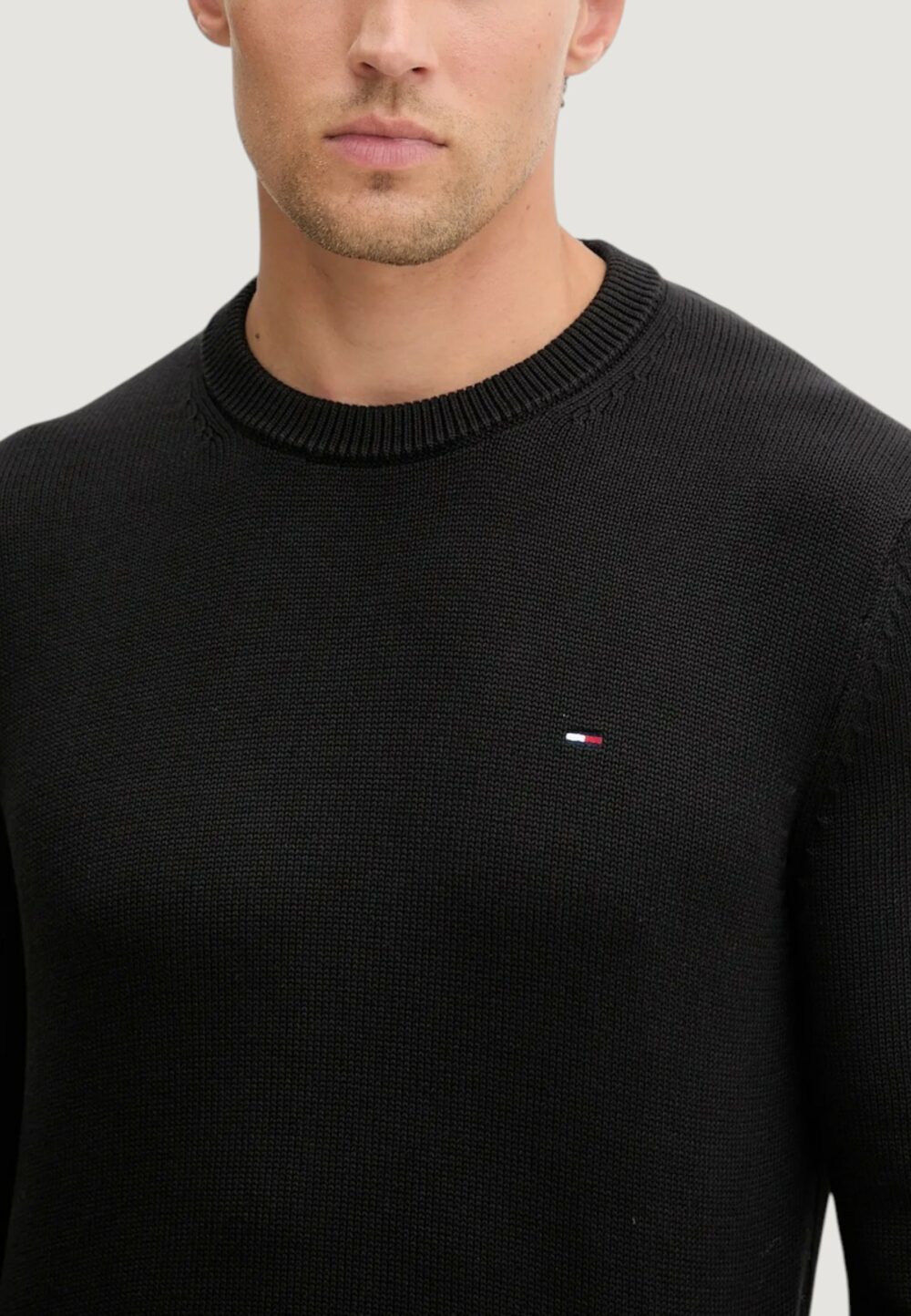 Maglione Tommy Hilfiger Jeans TJM SLIM ESS SWEATER Nero - Foto 4