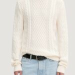 Maglione Tommy Hilfiger Jeans TJM SLM BADGE CABLE Panna - Foto 1