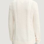 Maglione Tommy Hilfiger Jeans TJM SLM BADGE CABLE Panna - Foto 3