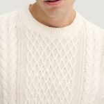 Maglione Tommy Hilfiger Jeans TJM SLM BADGE CABLE Panna - Foto 4