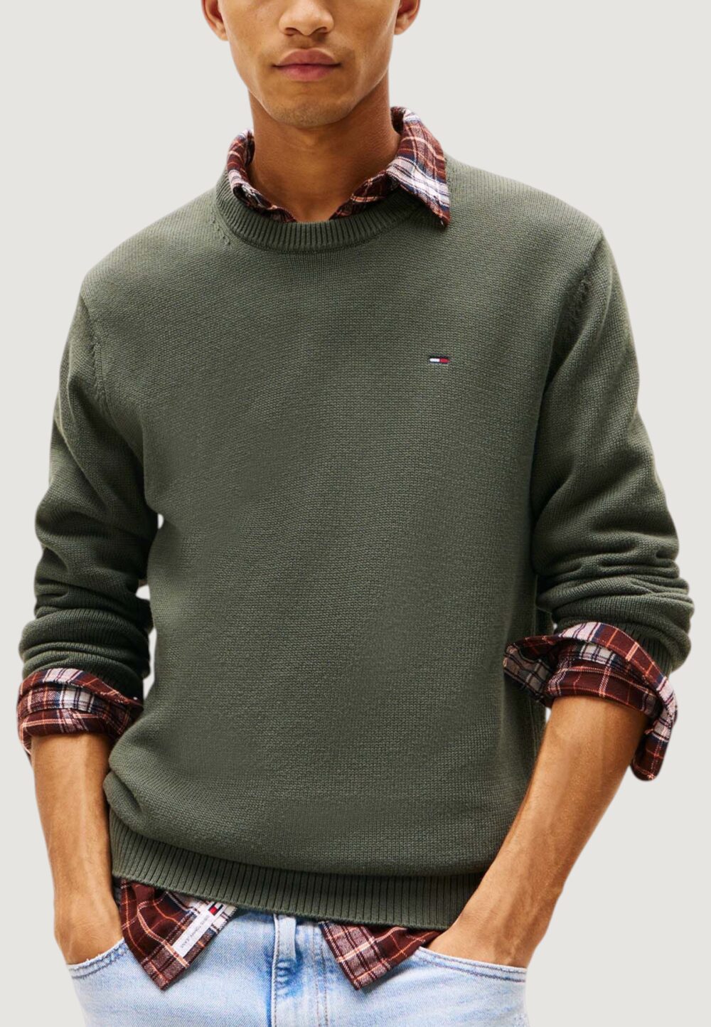 Maglione Tommy Hilfiger Jeans TJM SLIM ESS SWEATER Verde - Foto 1