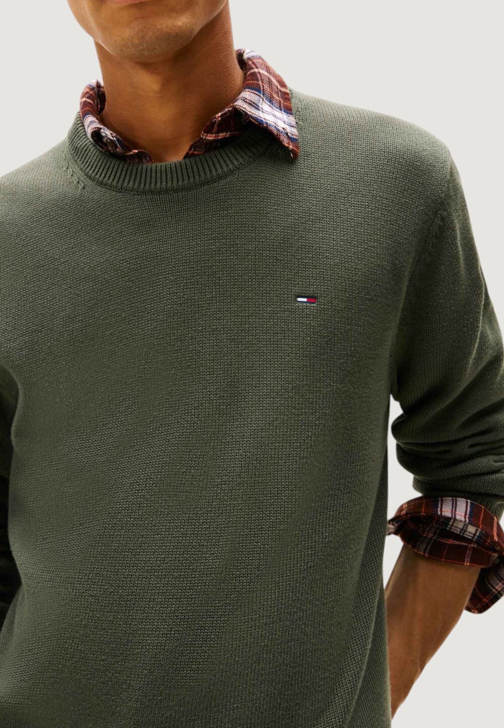 Maglione Tommy Hilfiger Jeans TJM SLIM ESS SWEATER Verde - Foto 2