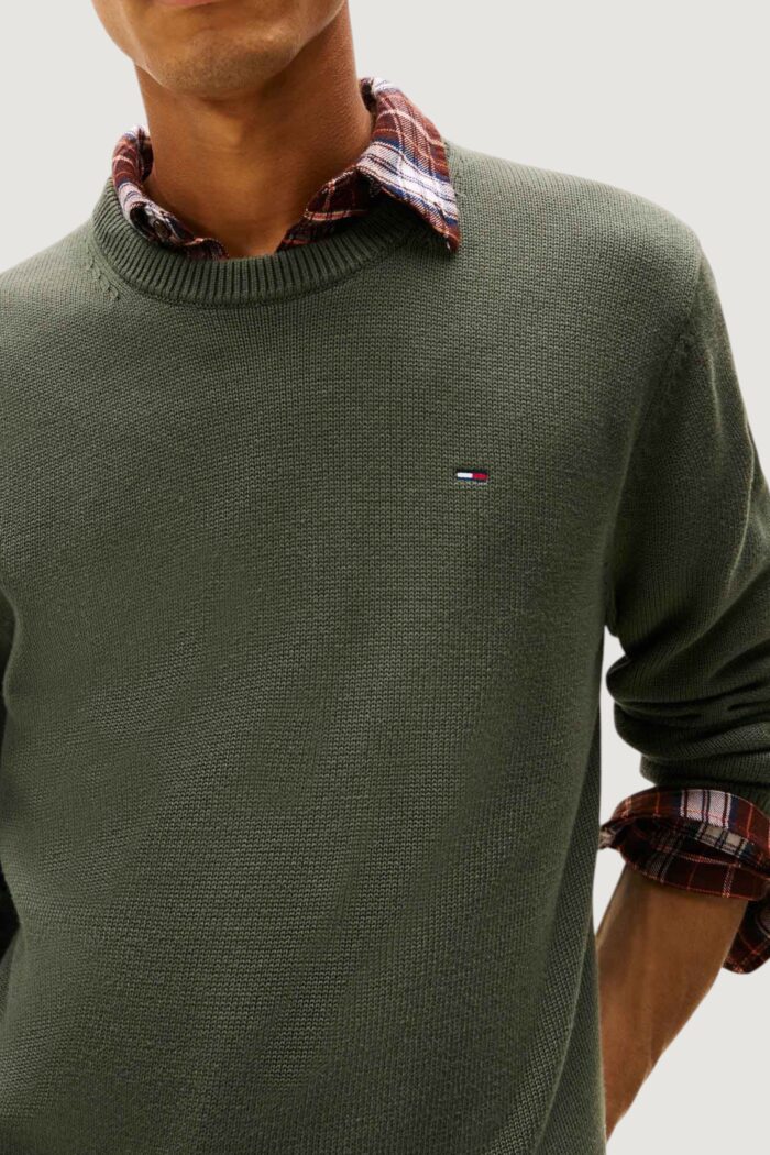 Maglione Tommy Hilfiger TJM SLIM ESS SWEATER Verde – DM0DM21787