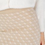 Minigonna Guess AUBREY 4G SKIRT SWTR Beige - Foto 2
