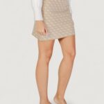 Minigonna Guess AUBREY 4G SKIRT SWTR Beige - Foto 4