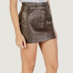 Minigonna Only ONLJASMIN FAUX LEATHER SKIRT CC OTW Marrone - Foto 3