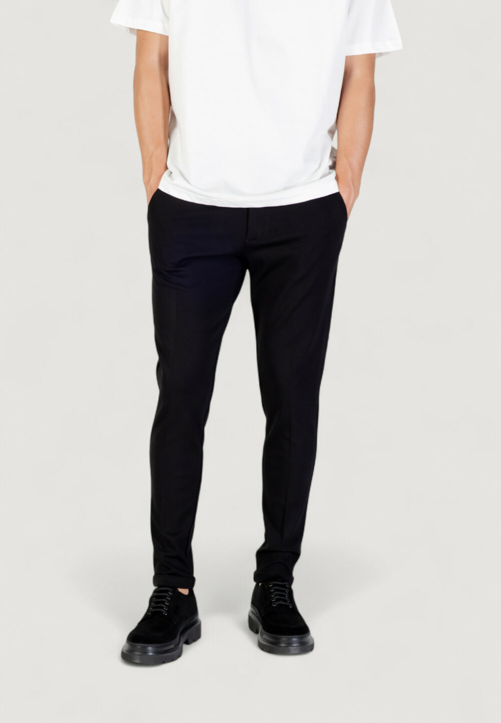 Pantaloni da completo Antony Morato ASHE SUPER SKINNY FIT IN TWILL Nero - Foto 1