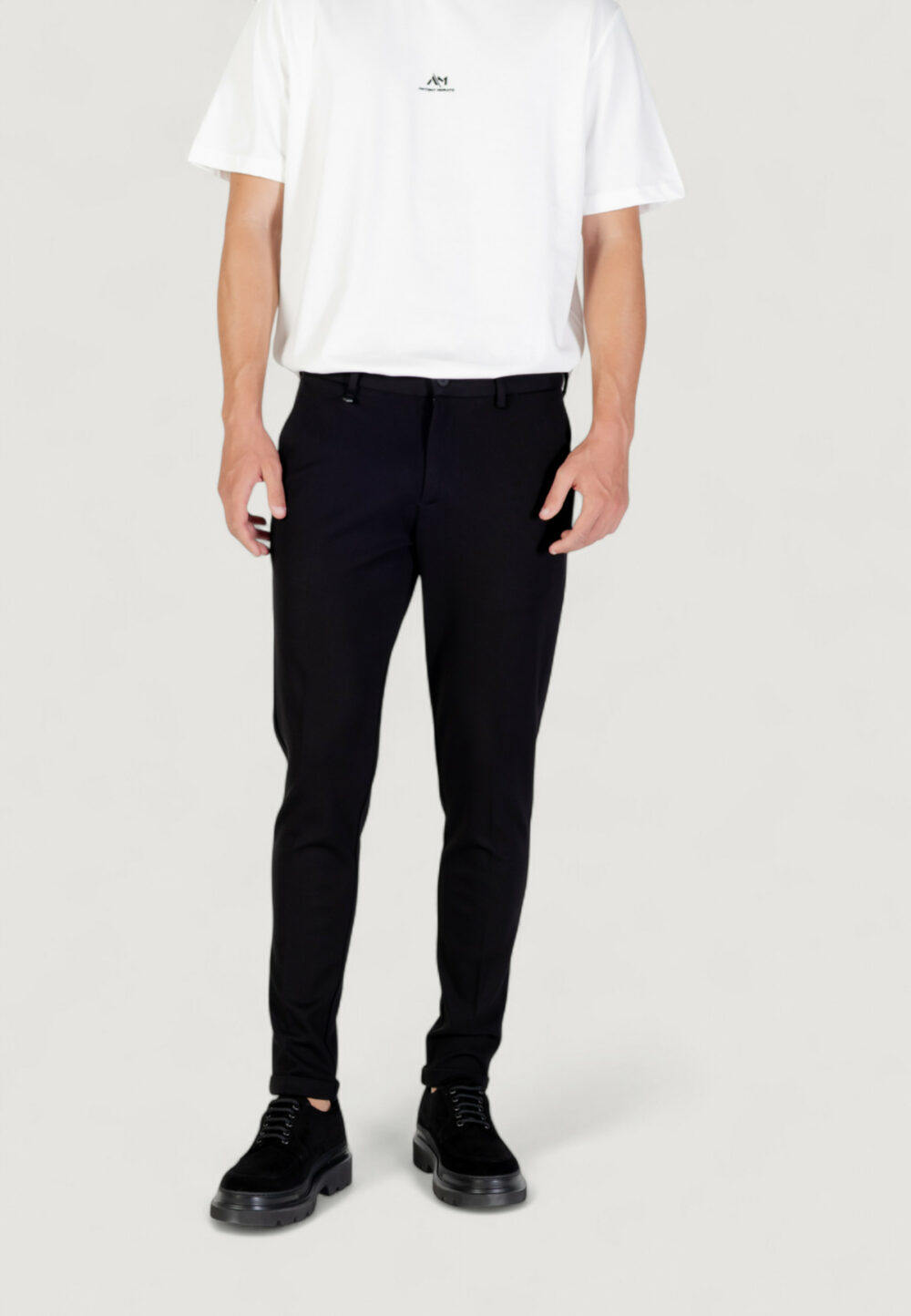 Pantaloni da completo Antony Morato ASHE SUPER SKINNY FIT IN TWILL Nero - Foto 5