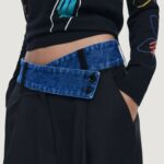 Pantaloni a palazzo Desigual PANT_DENIMWAIST Nero - Foto 4
