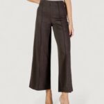 Pantaloni a palazzo ICHI HKATE JACQUARD PA9 Marrone - Foto 1