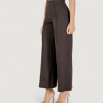 Pantaloni a palazzo ICHI HKATE JACQUARD PA9 Marrone - Foto 3