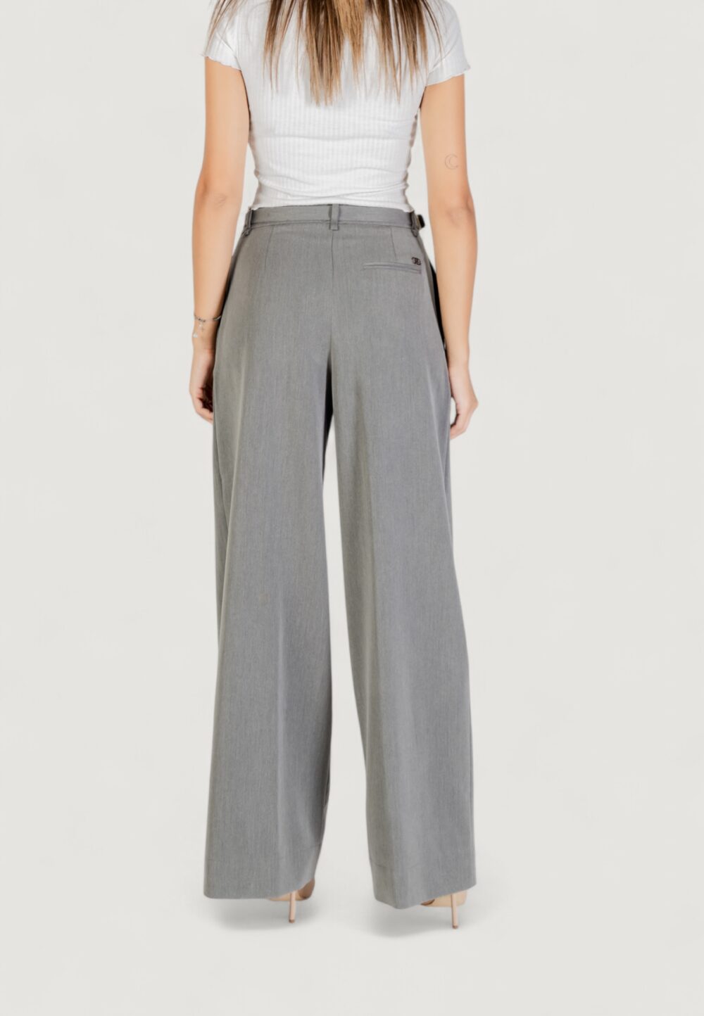 Pantaloni a palazzo Liu-Jo ECS PANT.PIEGHE Grigio - Foto 5