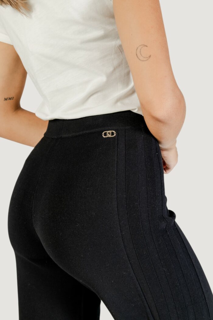 Pantaloni a palazzo Liu-jo ECS PANT.MAGLIA LUNGO Nero