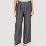 Pantaloni a palazzo Only ONLHATTIE HW PLEAT MEL STR PANT TLR NOOS Grigio Scuro - Foto 1