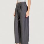 Pantaloni a palazzo Only ONLHATTIE HW PLEAT MEL STR PANT TLR NOOS Grigio Scuro - Foto 2