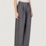 Pantaloni a palazzo Only ONLHATTIE HW PLEAT MEL STR PANT TLR NOOS Grigio Scuro - Foto 3