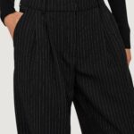 Pantaloni a palazzo Only ONLREINA HW PLEAT STR PINS PANT TLR NOOS Nero - Foto 4