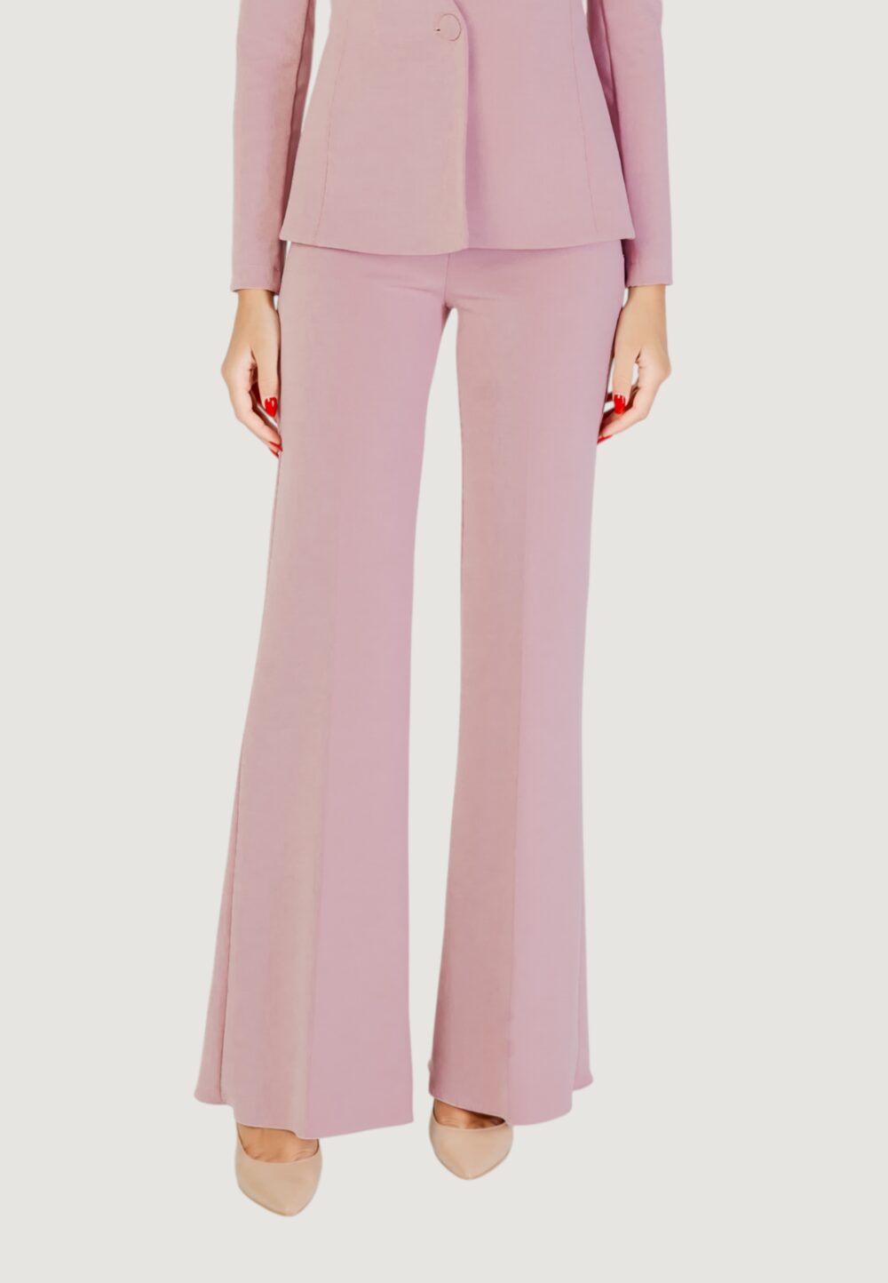 Pantaloni a palazzo Rinascimento  Rosa - Foto 1