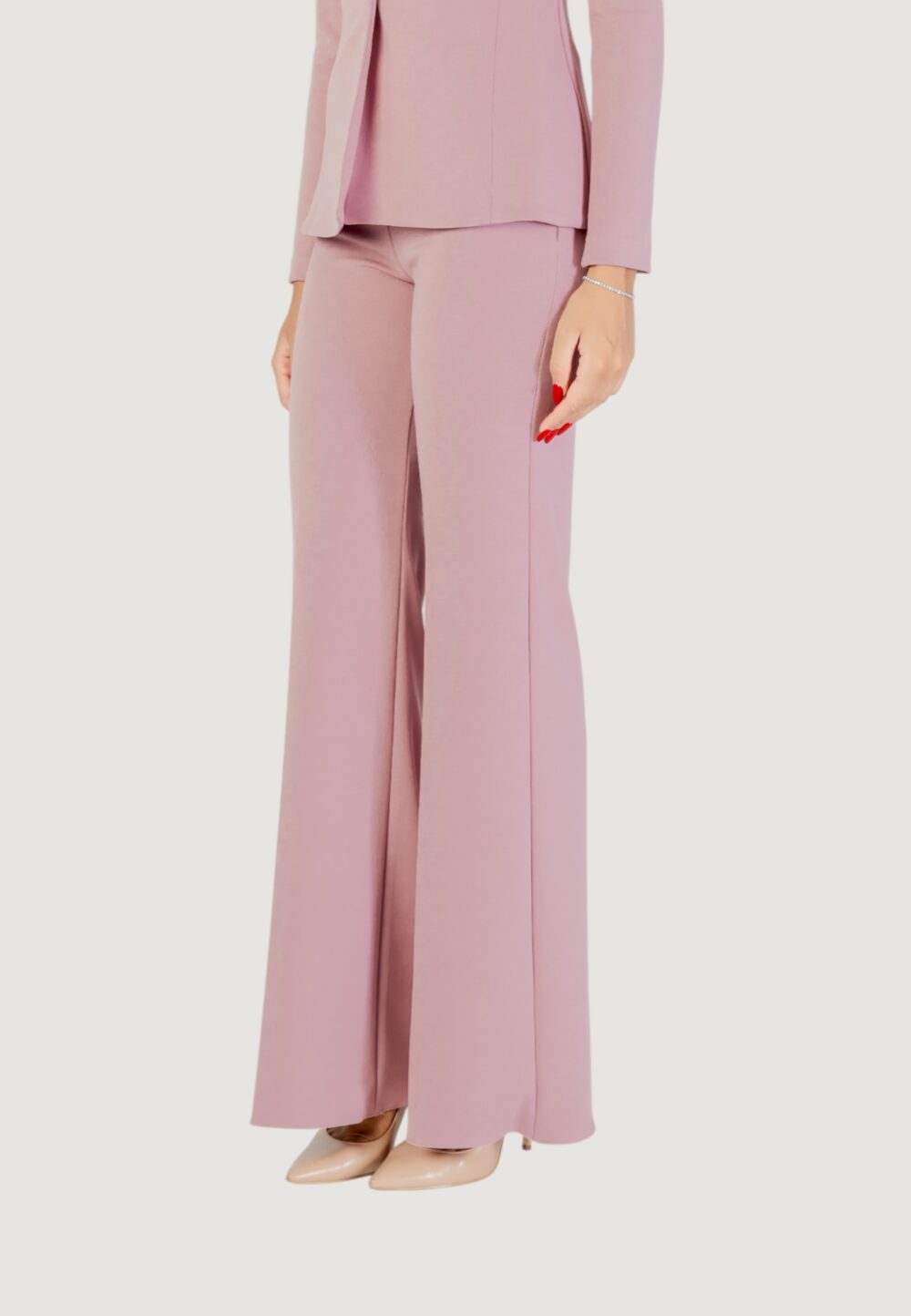 Pantaloni a palazzo Rinascimento  Rosa - Foto 4