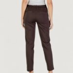 Pantaloni a sigaretta ICHI IHKATE STRAIGHT PA Marrone - Foto 4