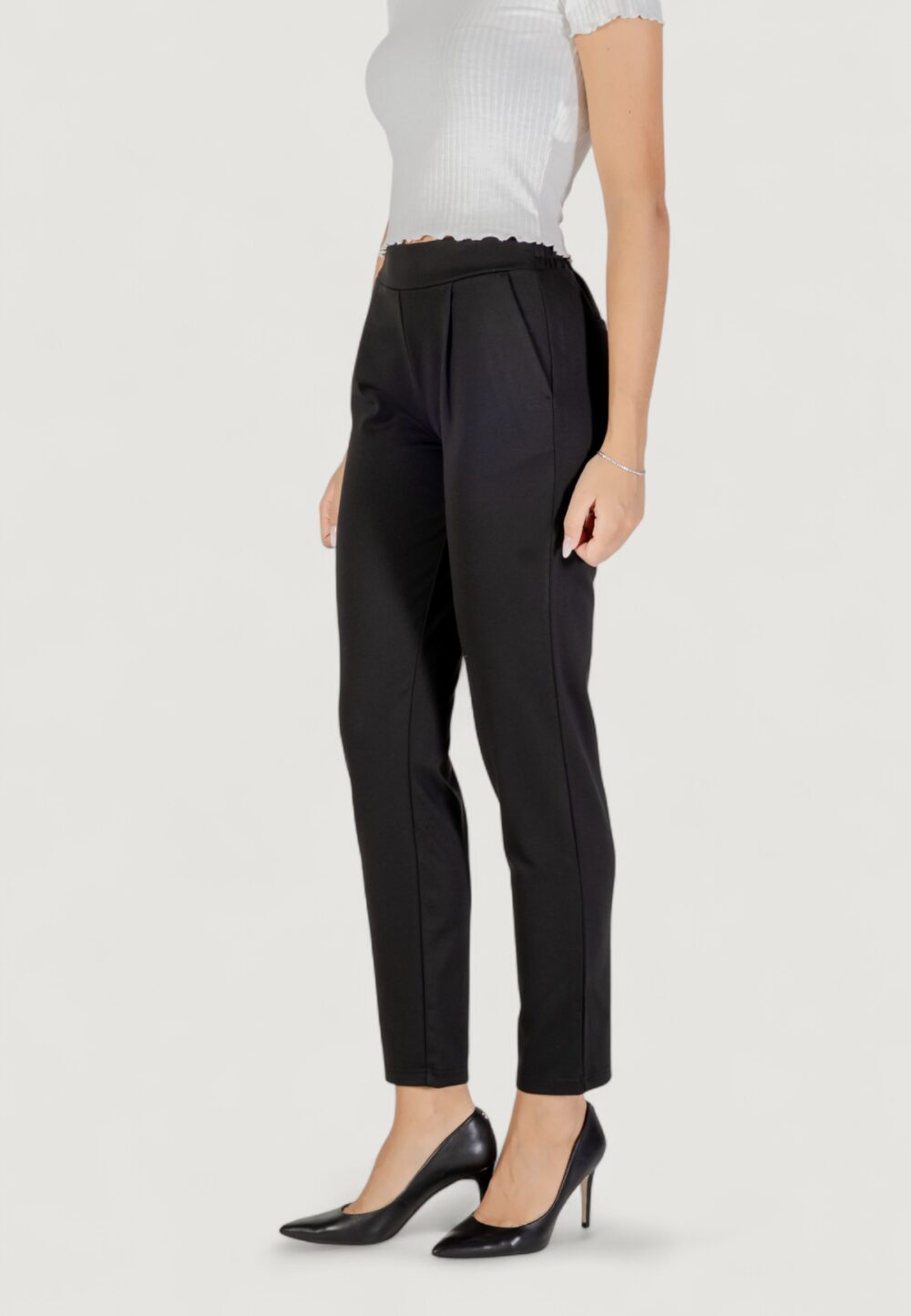 Pantaloni a sigaretta ICHI IHKATE STRAIGHT PA Nero - Foto 2