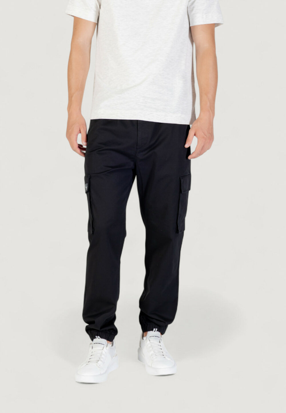Pantaloni skinny Calvin Klein Jeans SKINNY ELASTIC TWILL Nero - Foto 1