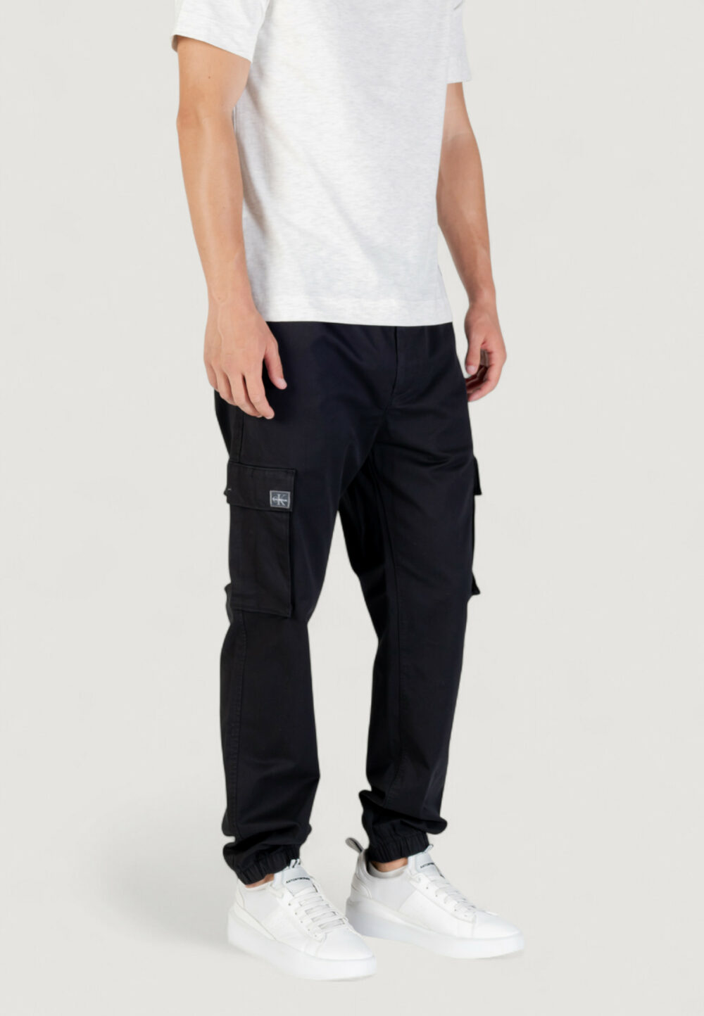 Pantaloni skinny Calvin Klein Jeans SKINNY ELASTIC TWILL Nero - Foto 4