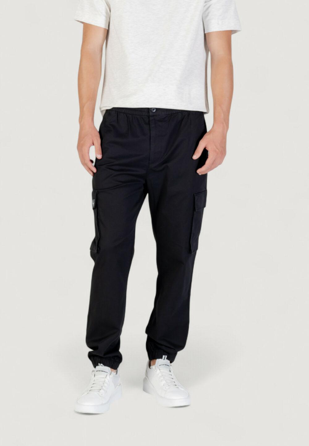 Pantaloni skinny Calvin Klein Jeans SKINNY ELASTIC TWILL Nero - Foto 5