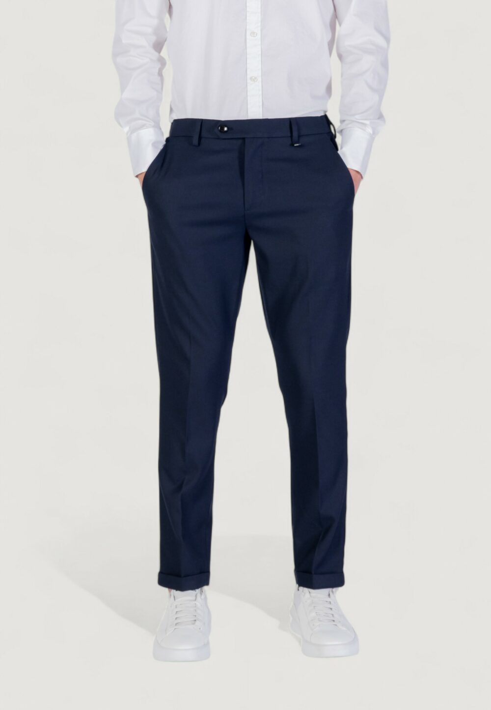 Pantaloni slim Antony Morato RAD SLIM ANKLE LENGHT FIT TWILL Blu marine - Foto 5